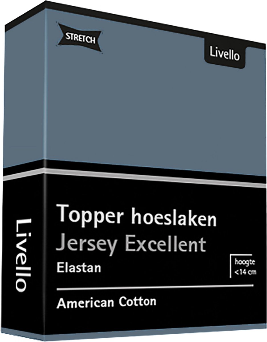 Livello Hoeslaken Topper Jersey Excellent Stone 250 gr 180x200 t m 200x220 bol