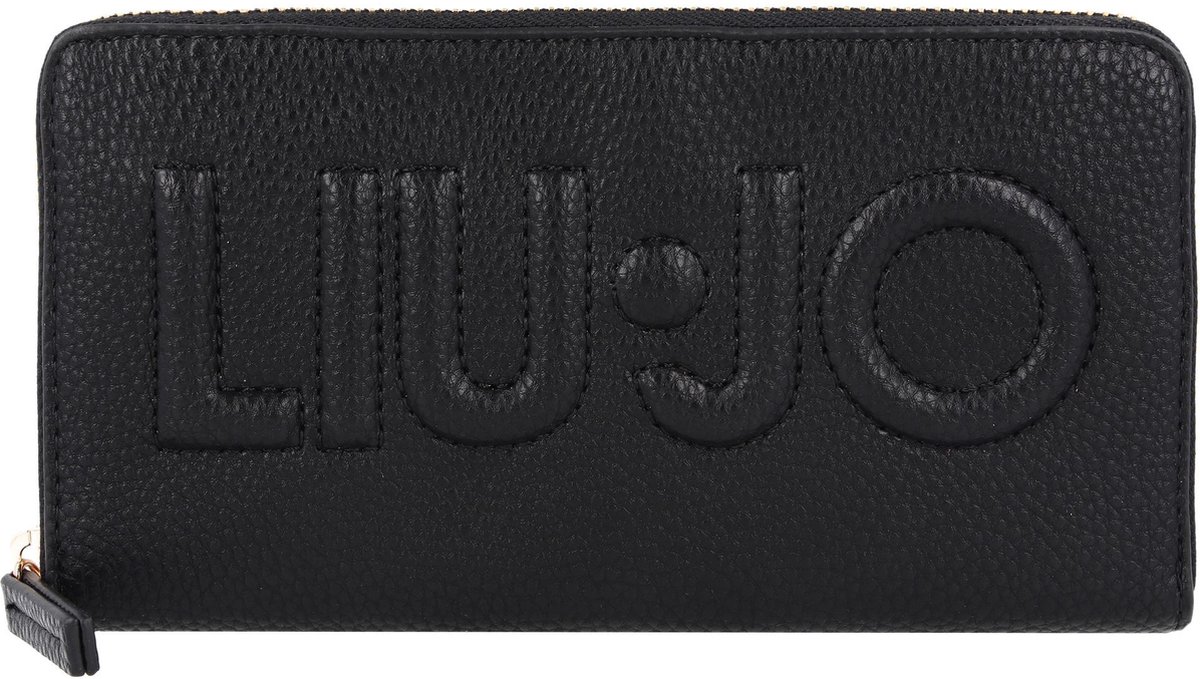 Liu Jo Logo Wallet Dames Ritsportemonnee - Zwart