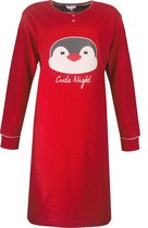 Tenderness Dames Nachthemd - 100% Gekamde Katoen - Rood - Maat M