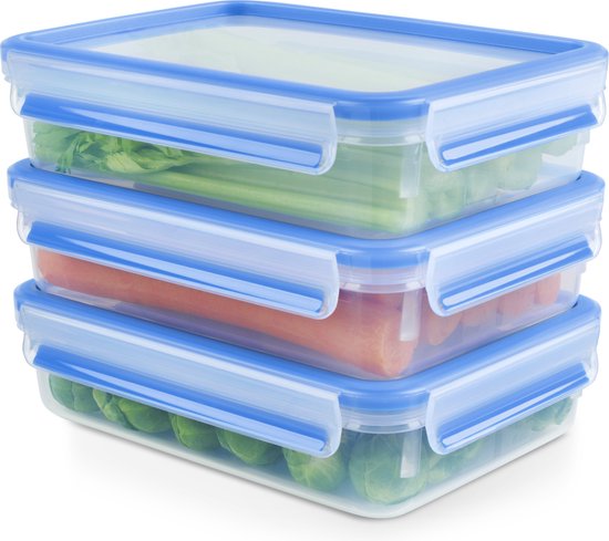 Tefal Masterseal Fresh N1033110 Kit de démarrage de contenants pour aliments frais 3 pièces 3x1,2L