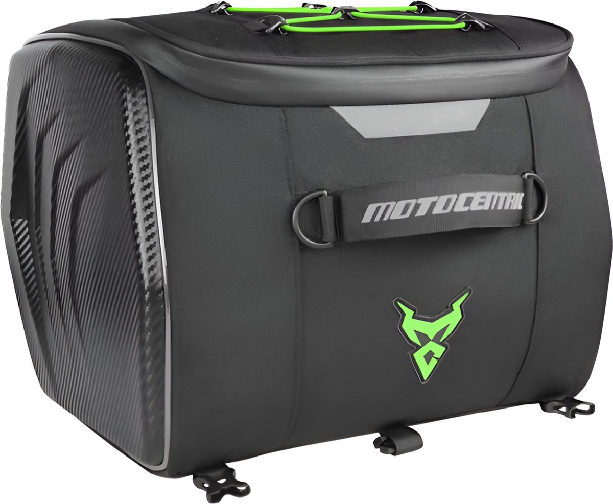 CarryQuest® - Motor Rugzak - Zadeltas Motor - Waterdichte Motorhelm Tas - Motorrugzak - 25L Capaciteit + Reflecterende Strips - Duurzaam 1200D Materiaal - Groen