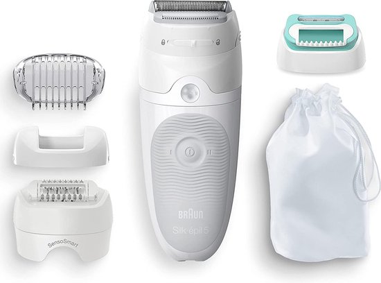 Braun Silk-épil 5-625 - Epilator - 3 in 1 - Inclusief 2 Extra's & Scheerkop - Voor Zachte Ontharing - Wit/Paars