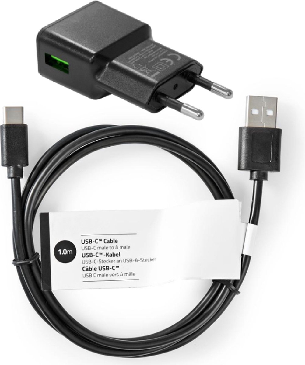 Voedingsadapter - 5V - 2,4A - 12W - Geschikt voor JBL Xtreme 3 - Afneembare kabel - 1 meter - Zwart
