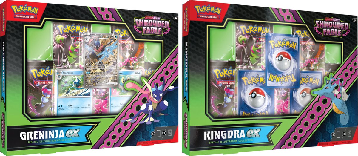 The Pokémon Company Pokémon TCG Scarlet & Violet SV6.5 Shrouded Fable Special Illustration Collection Kingdra ex or Greninja ex (1x random box)