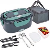 Boîte à lunch - Boîte à lunch électrique - Boîte à lunch pour adultes - Boîte à lunch en acier inoxydable - Différents compartiments - 220 V + 12 V - Récipient Chauffage - Chauffage sans eau 3 en 1 - Boîte à sandwich - Boîte à lunch pour adultes
