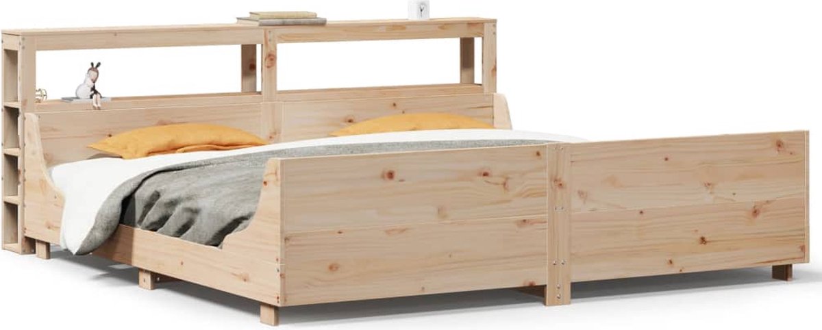 vidaXL - Bedframe - zonder - matras - massief - grenenhout - 180x200 - cm