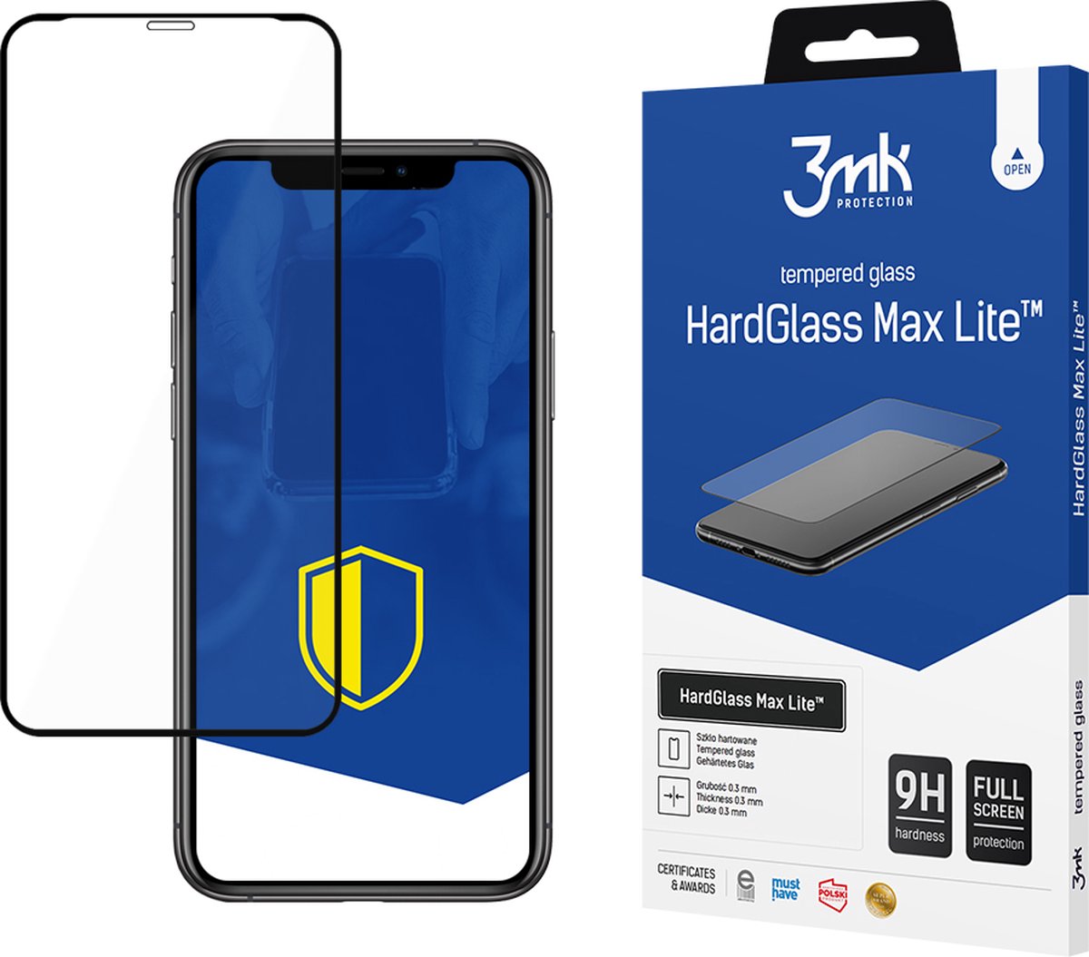 Apple iPhone Xr/11 Black - 3mk HardGlass Max Lite