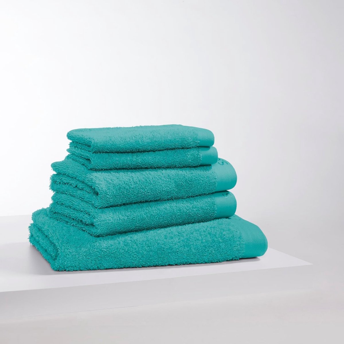 Goodivery ® 5-Delige Handdoekenset van 100% Katoen - Zacht en Comfortabel, Turkoois