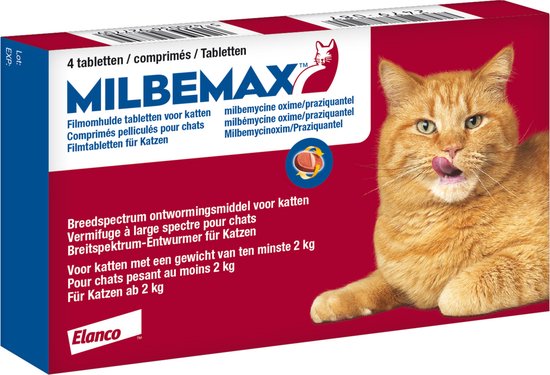 Milbemax Ontworming Tabletten Kat 2 - 12 kg 2 x 2 tabletten