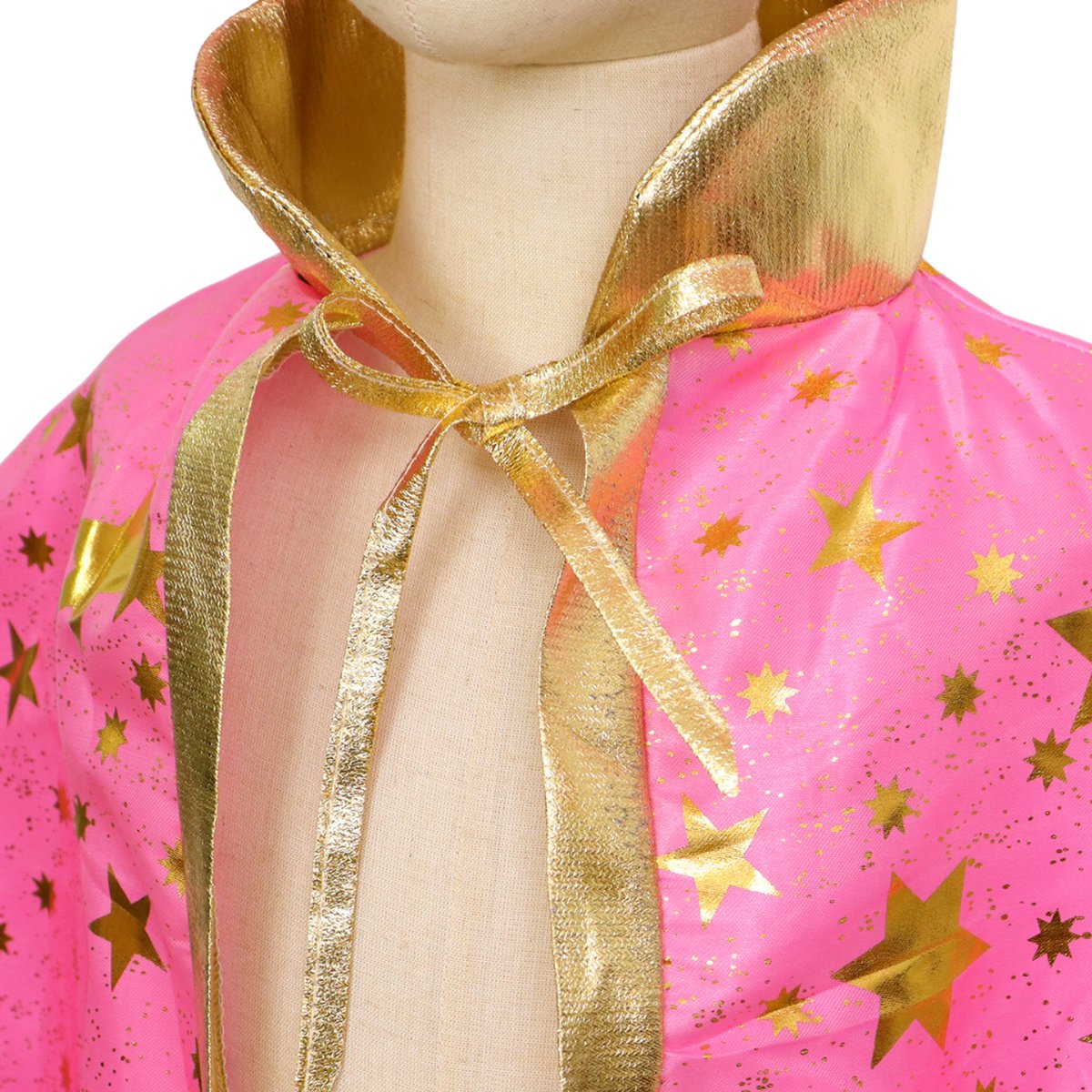 Joya Kids® Tovenaars Cape en Hoed Roze | Halloween Verkleedset als Tovenaar | Verkleedkleding | Cape en Muts set Merlijn | Roze — afbeelding 5