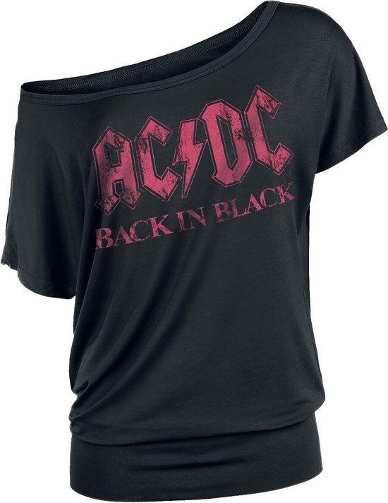 AC/DC Back In Dames T-shirt - zwart - XL
