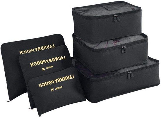 Prezon 4-delige set compressie-inpakblokken, bagage-organizer-set, uitbreidbare kofferorganizer, inpakorganizers voor koffers, inpakblokken voor op