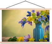 Porte-affiche avec affiche - Affiche scolaire - Fleurs - Nature morte - Printemps - 120x80 cm - Lattes vierges