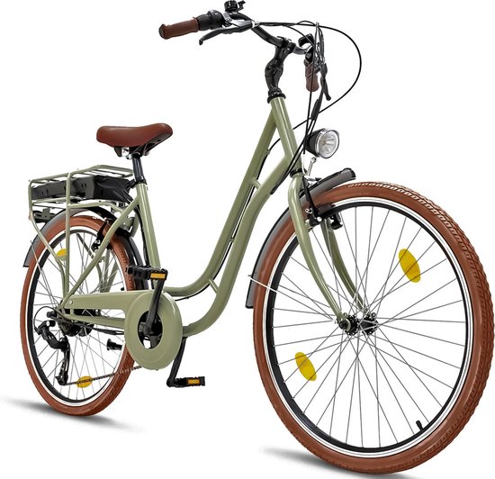 Villette Vintage retro elektrische fiets groen van Villette — afbeelding 5