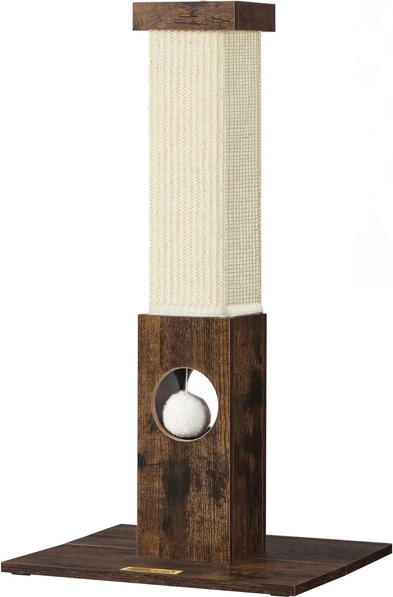 73cm hoge sisal krabpaal vintage bruin met krabpaal.