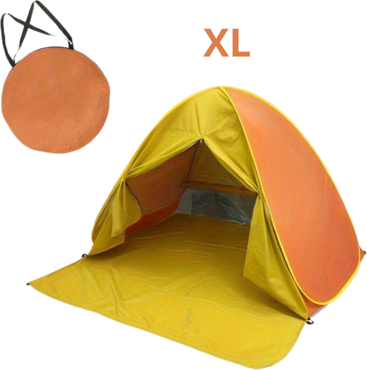 Nivard Strandparaplu - Extra Sterke Parasol - Winddicht Paraplu - Strand - Outdoor - UV Bescherming - Oranje XL