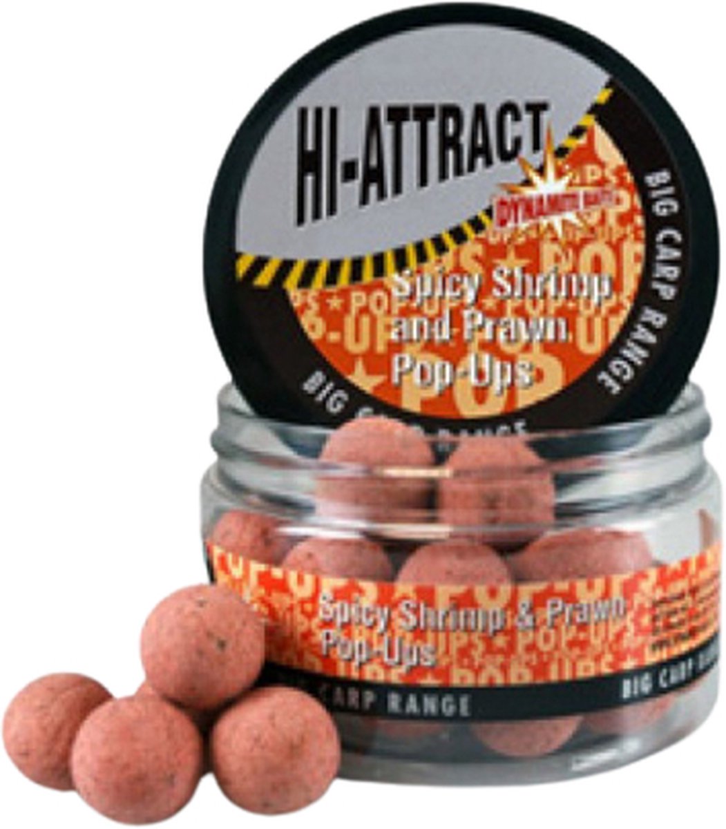Dynamite Baits Hi-attract Pop-ups Spicy Shrimp & Prawn 20mm