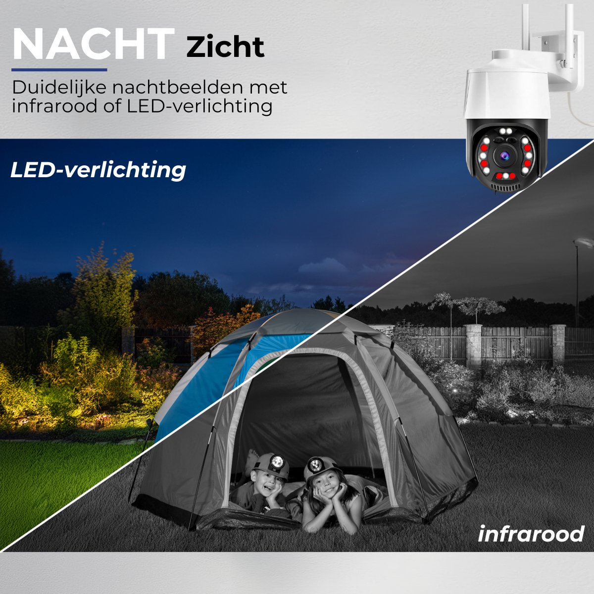Camux Cam-VisionX Beveiligingscamera Buiten IP66 - 3MP 2K Camera - Buitencamera met Nachtzicht - Wifi met App - Security Camera – foto 6