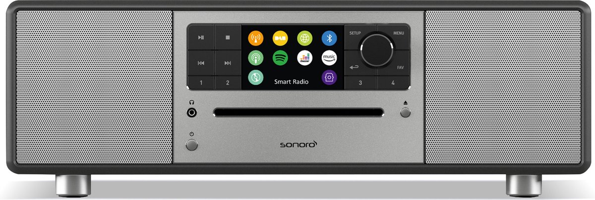 Sonoro - Prestige X - SO-331 stereo internetradio met DAB+, FM, CD, Spotify en Bluetooth - Grafiet