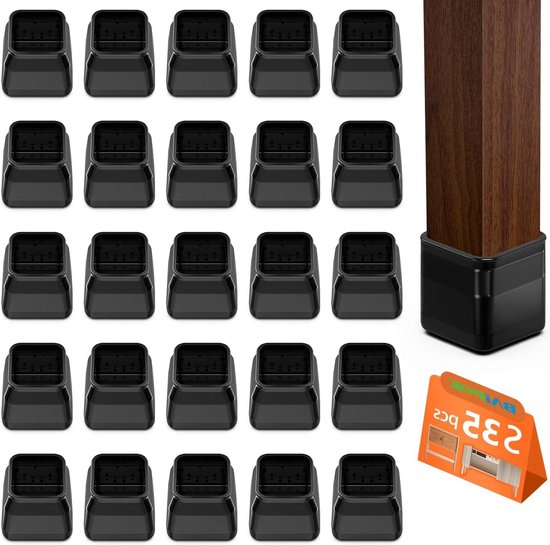 40 stuks rubberen stoelpootdoppen, 12 - 16 mm, rubberen stoelpootdoppen