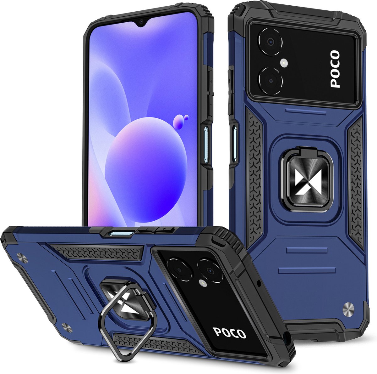 Wozinsky Ring Armor Hoesje Voor Xiaomi Redmi Note 11E Redmi 10 5G Poco M4 5G