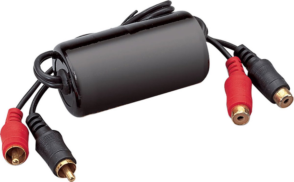 AV:Link Ground loop isolator aardlus filter met RCA aansluitingen