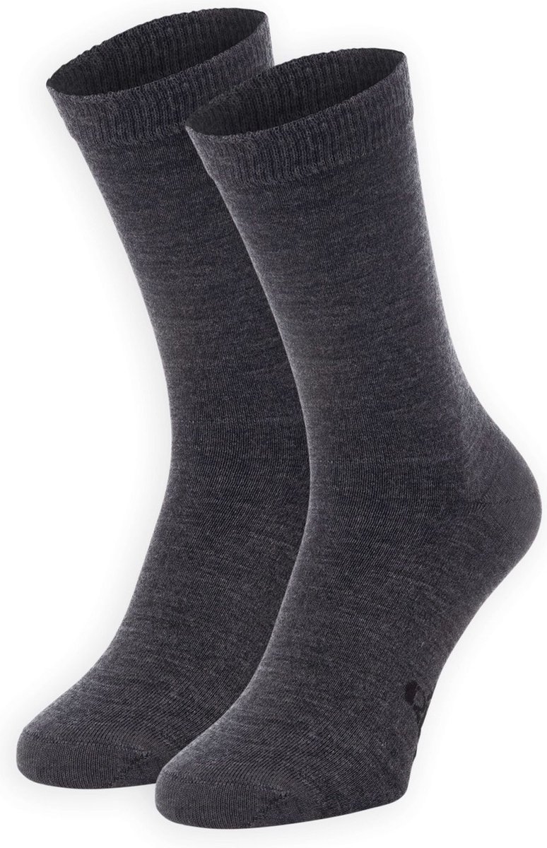 NOMAD® Daily Premium Merino Wol Sokken Maat 39-42 | Donkergijs | 1-Pack | 50% Merinowol | Dames & Heren Sokken | Naadloos | Anti-Geur | Dagelijks gebruik