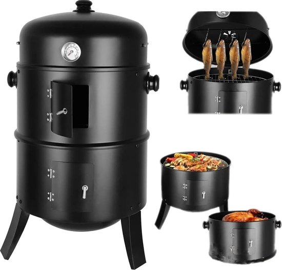 Betaalbare Goederen® houtskool bbq - buitenkeuken - zwart - Barbecue - barbeque - barbecues - gas - familie - houtskoolgrill van Merkloos — afbeelding 3