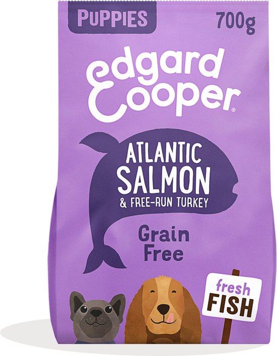 Edgard & Cooper Puppy Graanvrij Zalm&Kalkoen - Hondenvoer - 700 g
