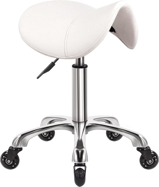 Minewill Ergonomische zadelkruk/professionele zadelstoel-verstelbare kruk met wielen,Heavy-Duty zadelkruk rolstoel voor kliniek tandarts spa massagesalons studio tatoeage