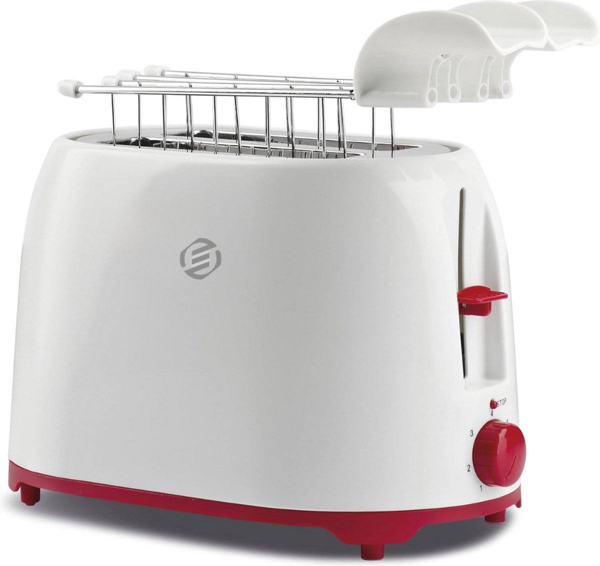 Equivera Broodrooster met Tostiklemmen - Meerdere Warmteniveaus - Toaster - Brede Sleuven - Retro Toaster - Croque Monsieur