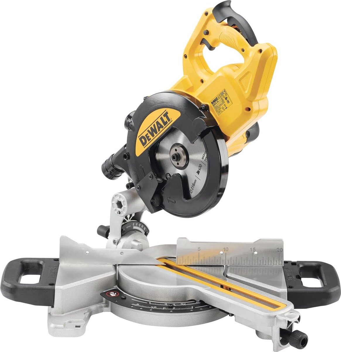 Elektrische verstekzaag 4500 RPM - 1300 W, 550 mm zaagblad, precisie en afzuiging