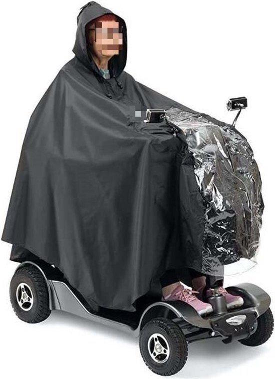 Ouderen elektrische vierwielige scooter regenjas poncho regenhoes, Poncho Deluxe voor scootmobiel - Scootmobiel Poncho - Regenponcho - poncho scootmobiel - Lichtgewicht - met venster - Universele - 161*141cm