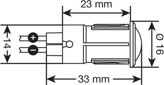 Feu clignotant LED rouge 12/24V
