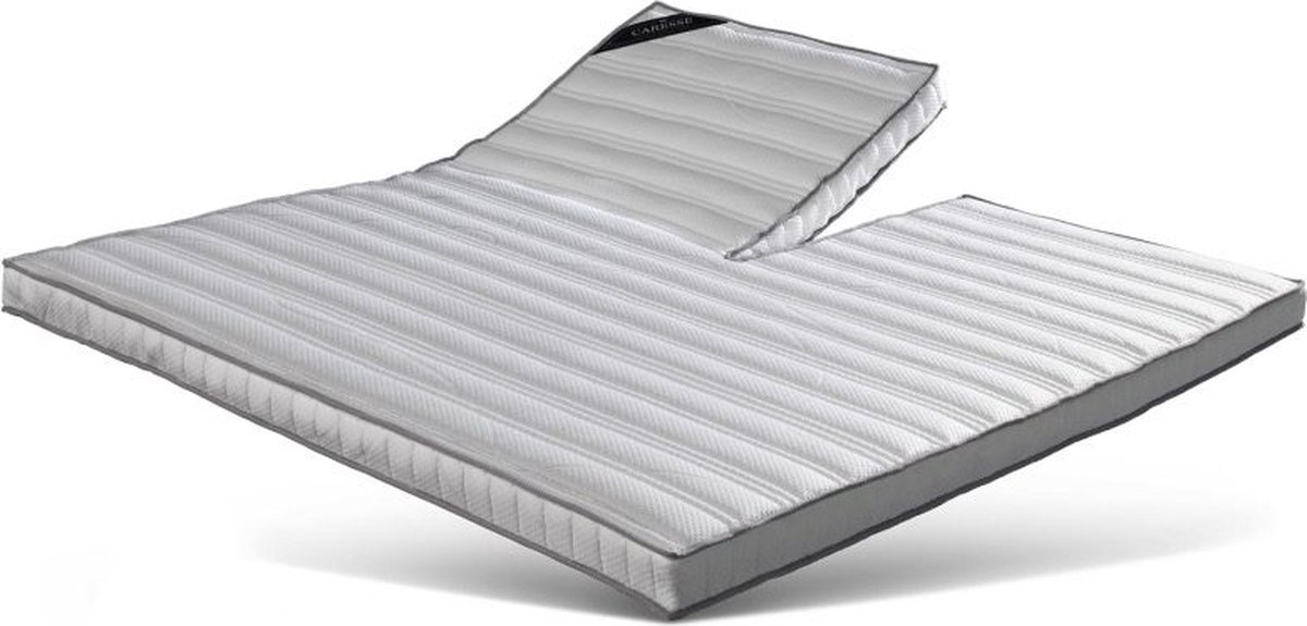 Caresse Splittopper 180x210 - Active-air - Pocket - Hybride - Caresse 810 - 11 cm dik - Anti allergisch Wit