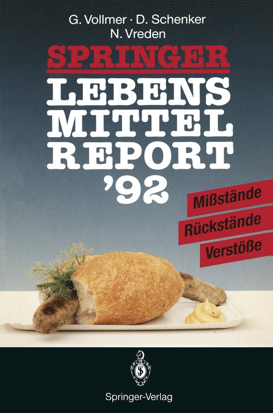 Springer Lebensmittelreport '92 - cover