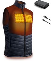 Magnetar Heat LAVA - Verwarmde Bodywarmer - Met 13000 mAh powerbank - Zwart - Mannen en Vrouwen
