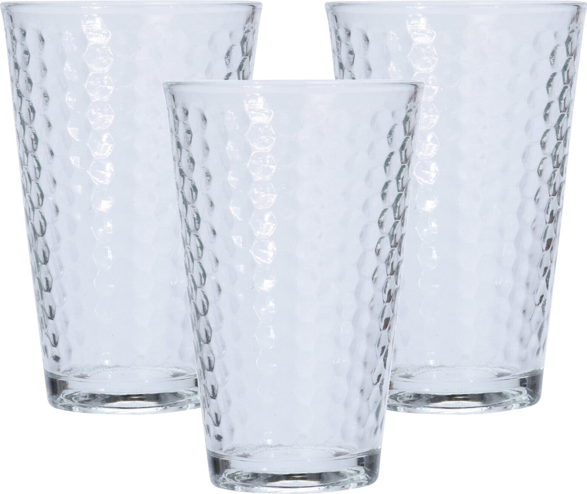 OTIX Drinkglazen - Set van 3 - Lichtgrijs - 30 cl - Limonadeglazen - Vaatwasbestendig - Glaswerk