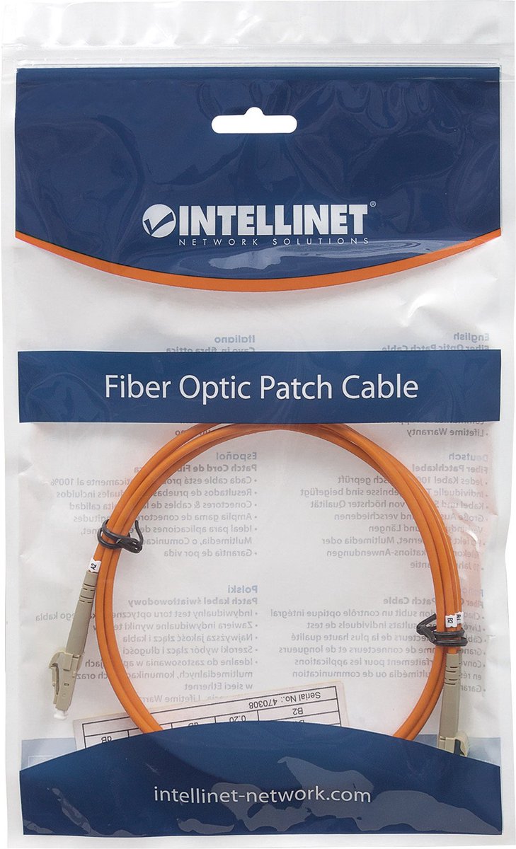 LC/LC 50/125µ 5m Glasvezel kabel Beige, Oranje