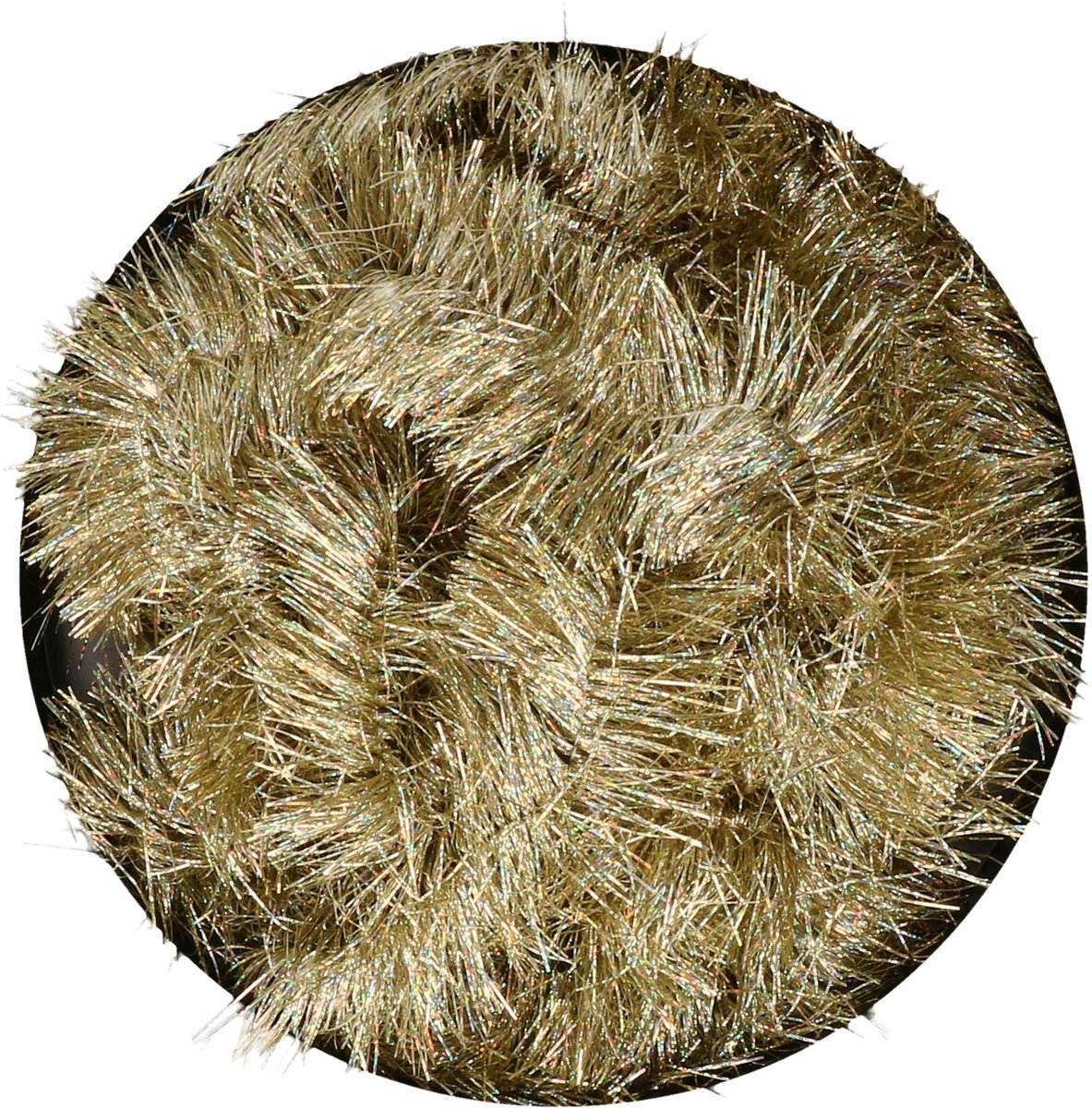 Decoris kerstslinger - 4x - goud glitter - 270 cm - folie/lametta slinger - kerstboomversiering – foto 3