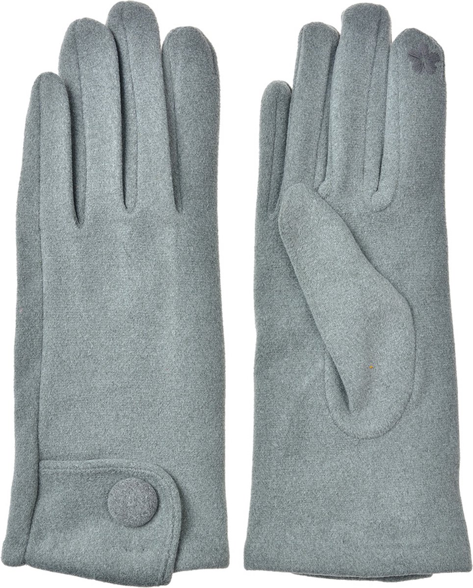 Clayre & Eef Handschoenen Winter 9x23 cm Grijs Polyester
