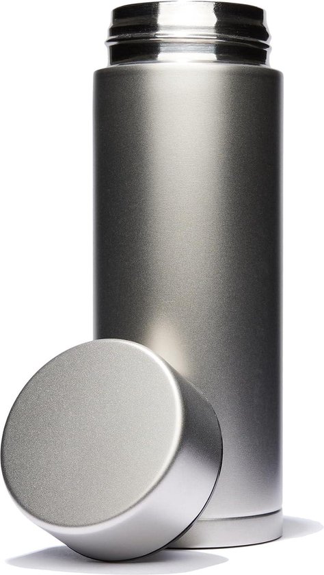 Thermosfles, 1,2 l, thermosfles met 2 bekers, dubbelwandige roestvrijstalen thermosfles, lekvrij, grote thermoskan, voor camping of wandelen, met robuuste handgreep en draagriem, 18 uur warm/24 uur