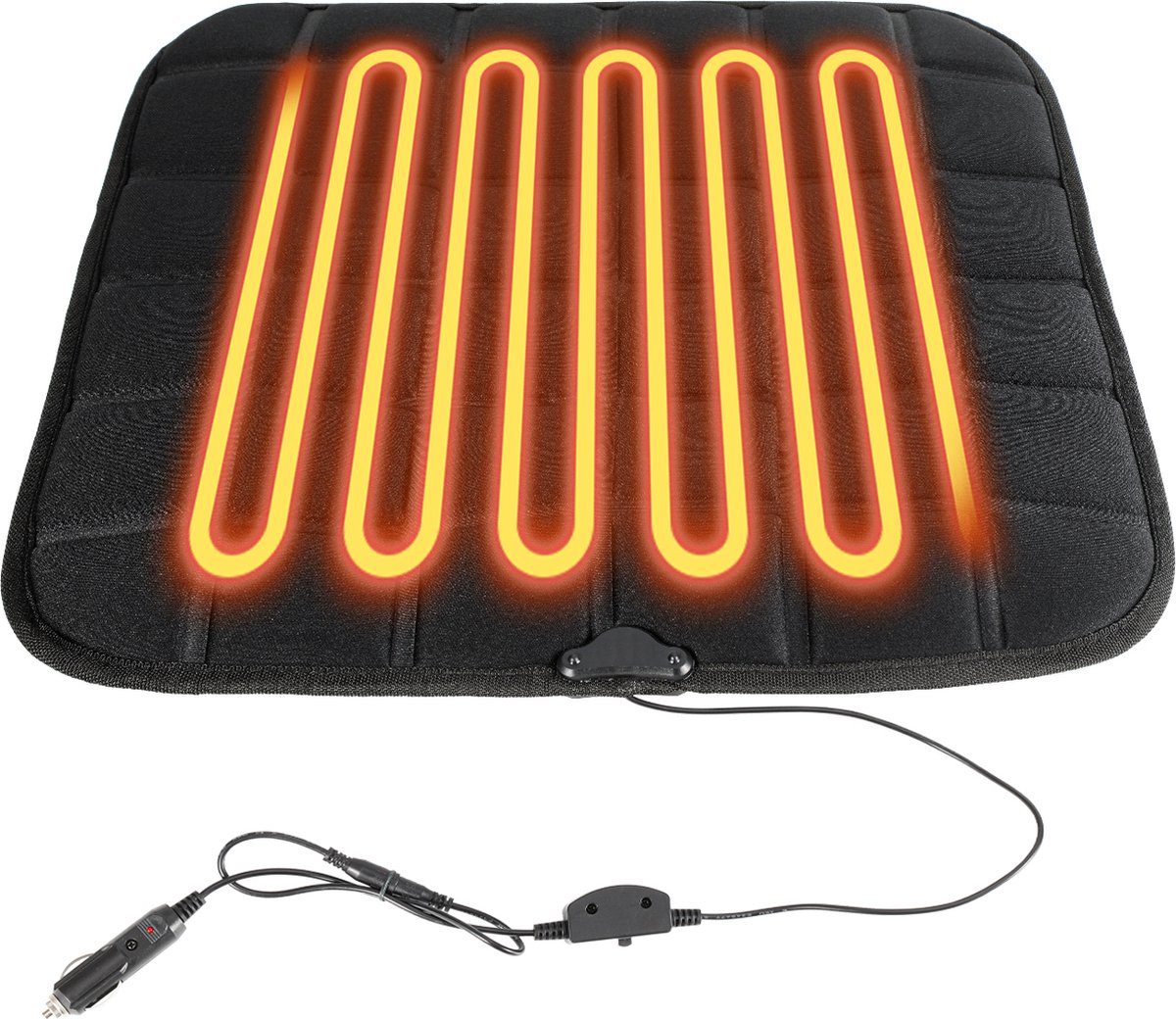 Autostoel Verwarmingskussen 12V - Elektrische Stoelverwarming Warmtestanden - Autostoel Verwarming - Warmtekussen Auto - Elektrisch Verwarmd Kussen - Autostoelverwarmer - Autostoel Kussen