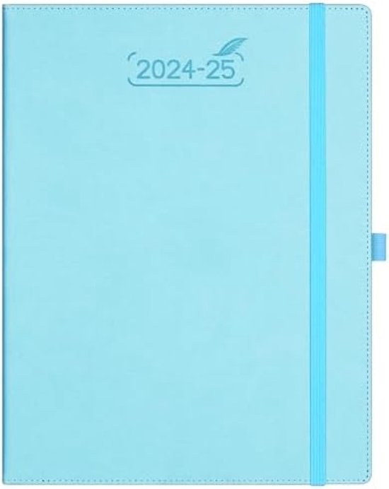 Foto: 18 maanden zakagenda 2024 2025 a4 pu leer hardcover kalender weekkalender