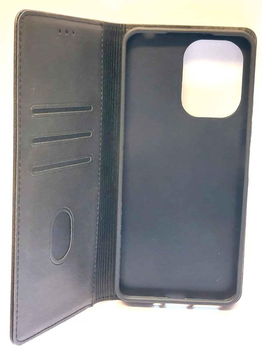 Ecorare® - Telefoonhoesjes - Bookcase wallet - Magnetisch - Geschikt voor Redmi 13C - Zwart – Uitklapbaar