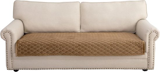 Eismodra Bankhoes, 3-zits, anti-slip bankovertrek voor L-vorm, chaise longue, hoekbank, 2-zits, hoezen, woonkamer, stoel, honden, huisdieren, koffiebruin, 90 x 240 cm (slechts 1 stuk