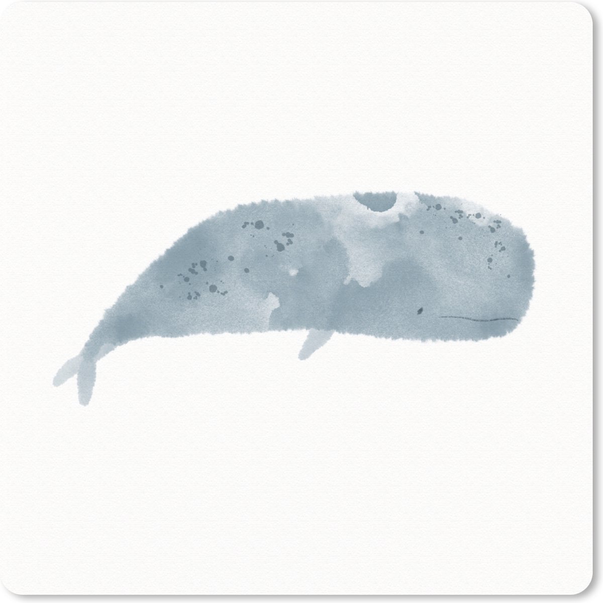Muismat 30x30 cm - Mousepad Potvis - Zeedieren - Waterverf - Muismatten