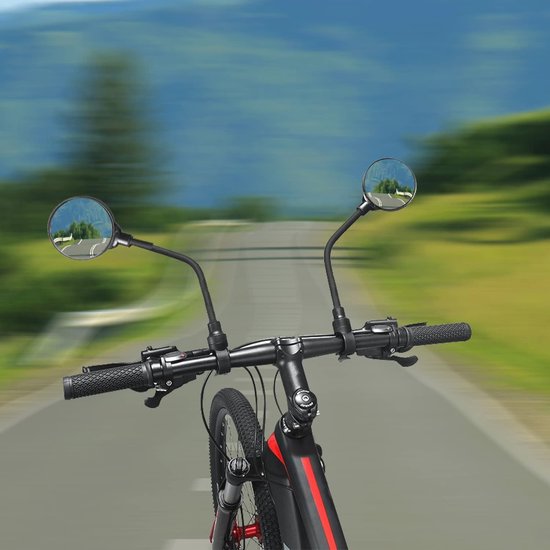 2 stuks fietsspiegels, 360° verstelbaar, convexe kunststof spiegel voor