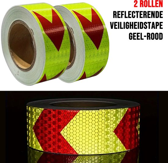 Ruban Adhésif Réfléchissant Jaune – Classe 2 – 50mm De Large – Marque StickersLab (Neuf)