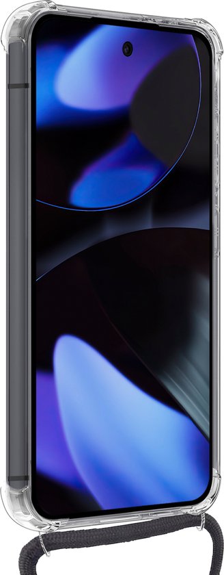 Coque adaptée pour Google Pixel 9 Pro XL, coque en Siliconen résistante aux chocs avec cordon, étui avec cordon de téléphone – Coque adaptée pour Google Pixel 9 Pro XL, coque antichoc avec cordon – Transparent